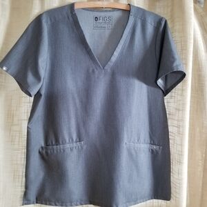 FIGS Heather Grey 3pocket Scrub top